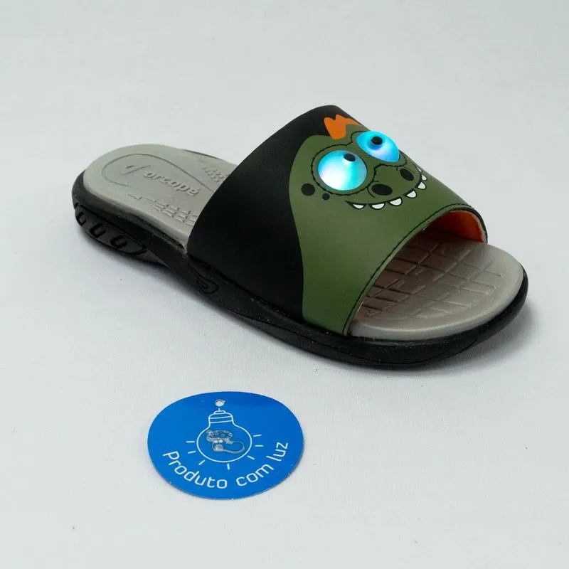 Chinelo Ortopé 87003-628 Slide Booh com LED Verde