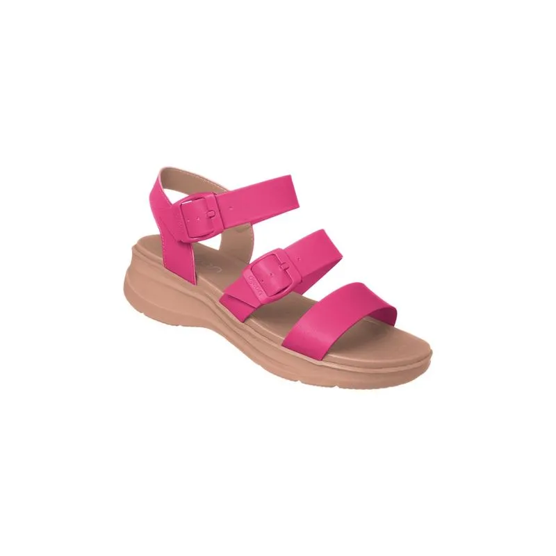 Sandália Papete Feminina Dijean Três Tiras Pink