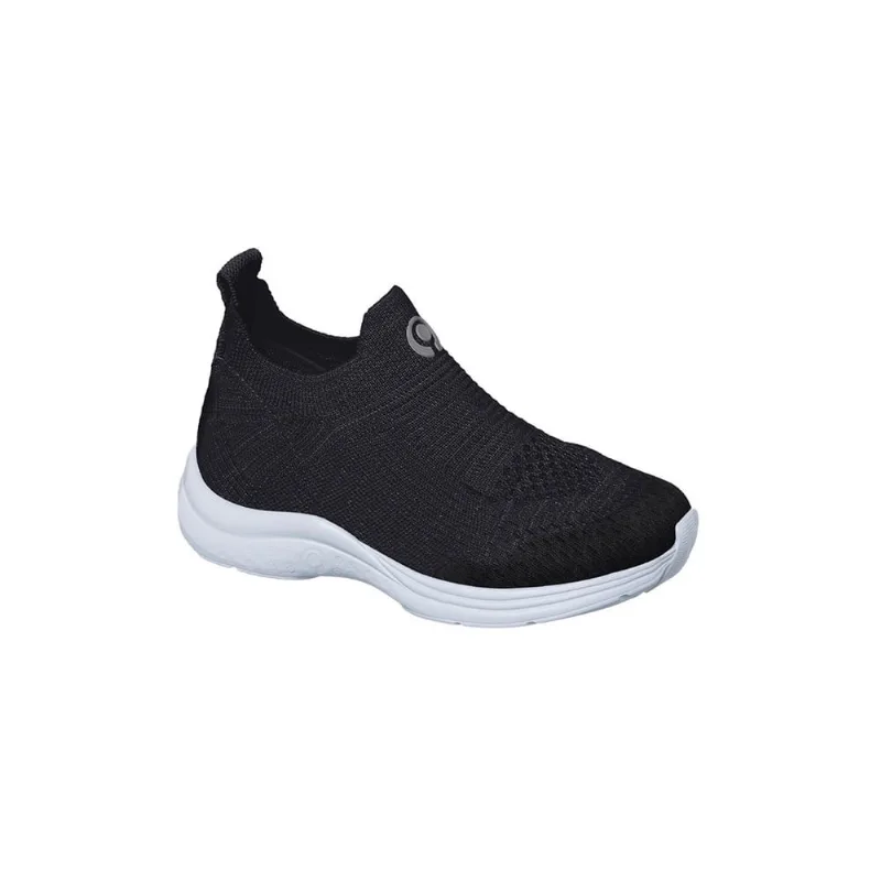 Tênis Infantil Masculino Ortopé Joy Comfy Calce fácil Knit Preto