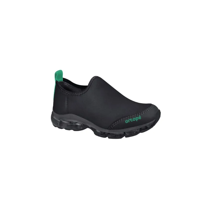 Tênis de Led Infantil Masculino Ortopé Power Light Detalhe Gorgurão Calce Fácil Preto