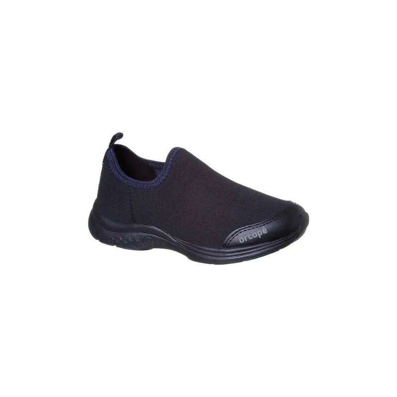 Tênis Infantil Masculino Ortopé Joy Comfy Calce Fácil Preto Marinho