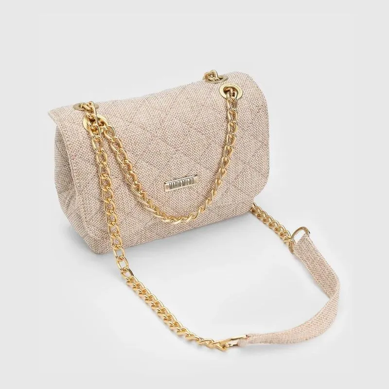 3x Bolsa De Lado Feminina Lateral Com Corrente Matelassê Fes