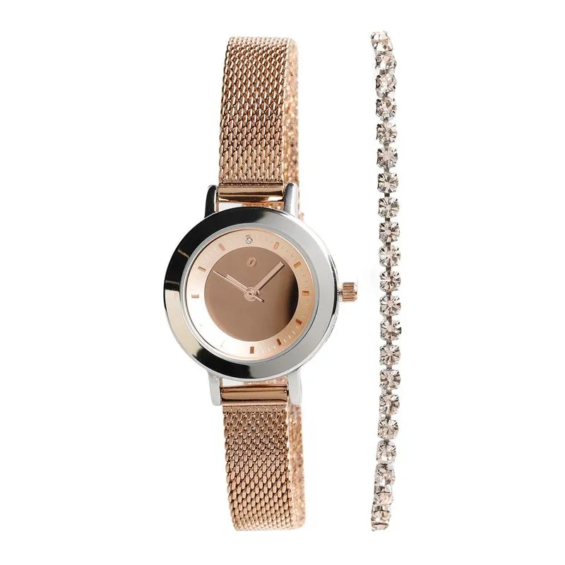 Relógio Analógico Feminino Chilli Beans ´Prata Rosé RE.MT.1700.0795 P