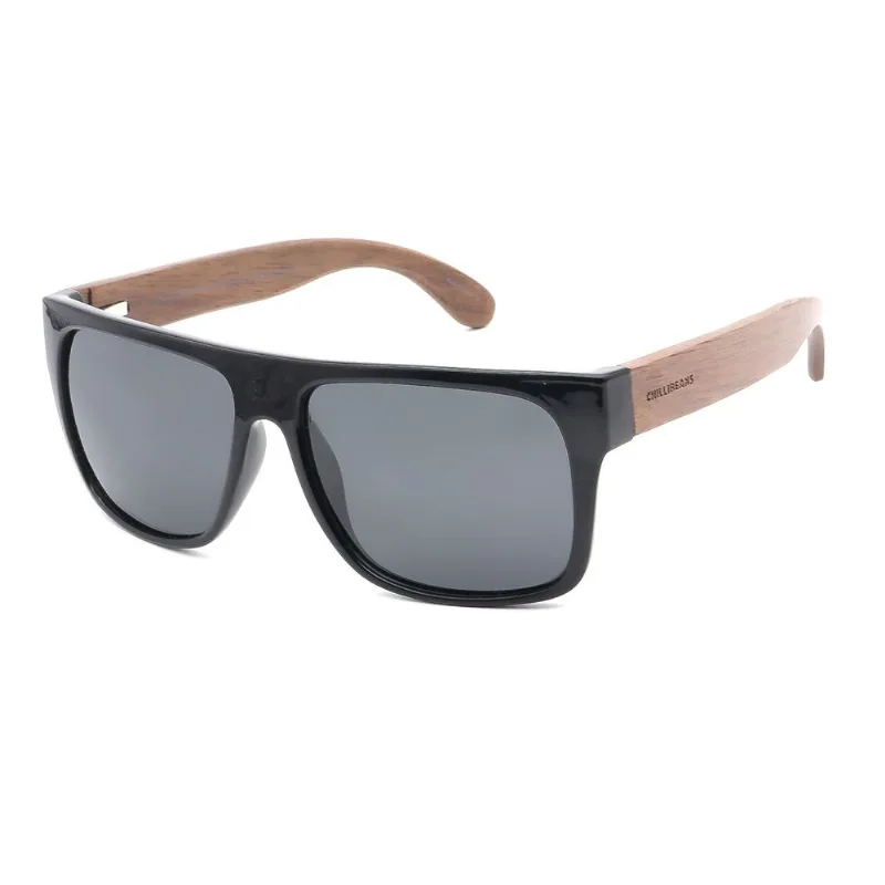 Óculos de Sol Masculino Chilli Beans Quadrado Polarizado Preto Brilho OC.CL.5247.0130 M