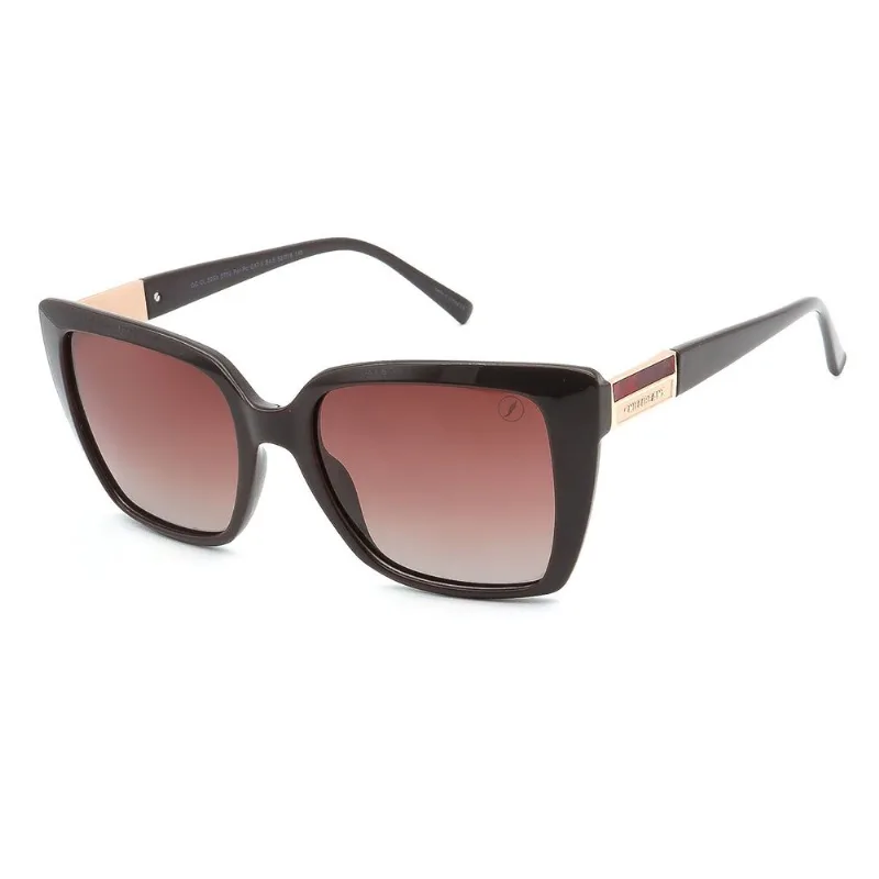 Óculos de Sol Feminino Chilli Beans Clássicos Quadrado Polarizado Degradê Marrom OC.CL.5253.5702 M