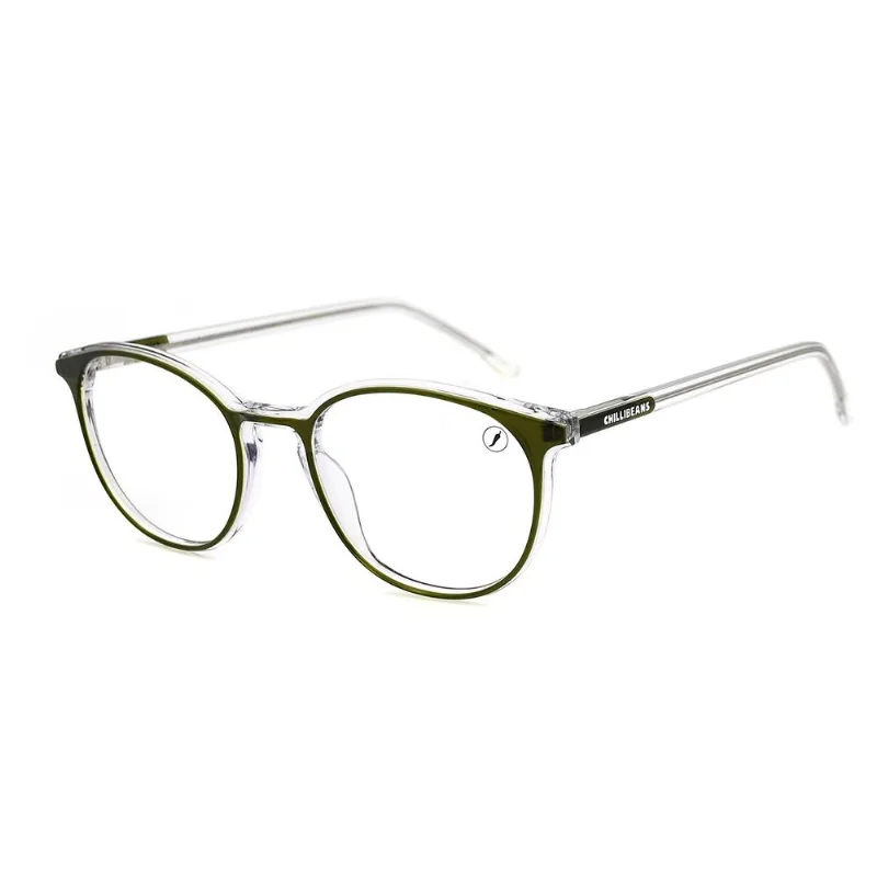 Armação Para Óculos de Grau Feminino Chilli Beans Redondo Verde LV.AC.1096.1515 M