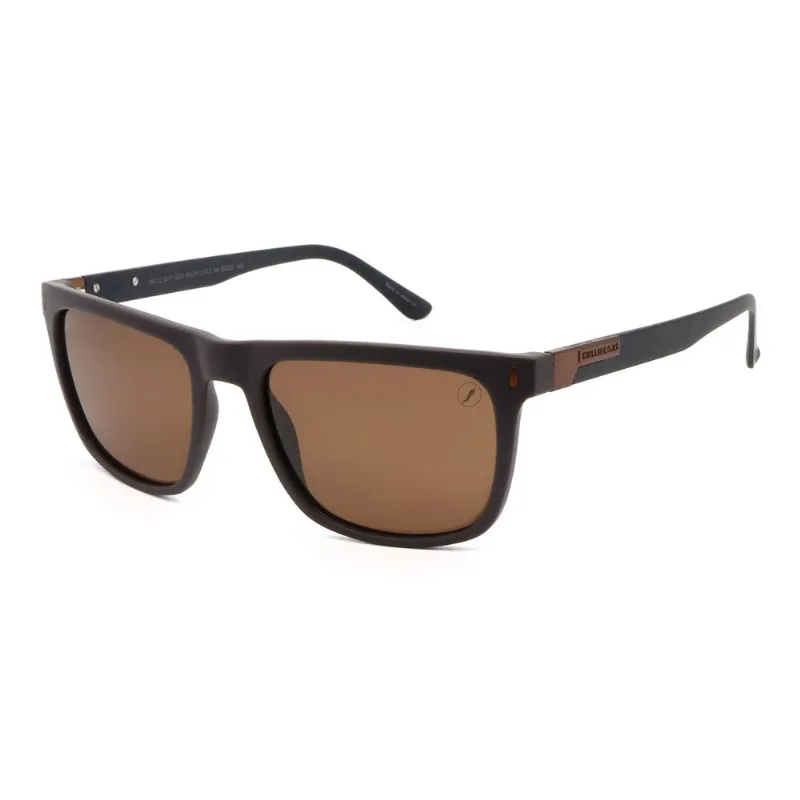 Óculos de Sol Masculino Chilli Beans Quadrado Polarizado Marrom OC.CL.5317.0202 M