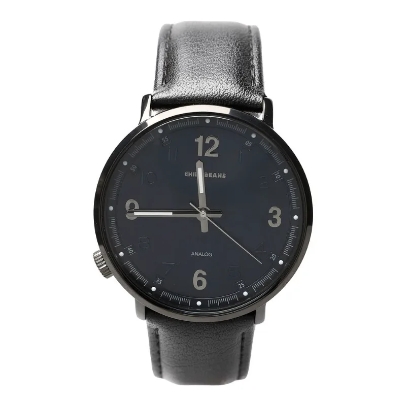 Relógio Analógico Masculino Chilli Beans Couro Preto RE.CR.0605.0101 M