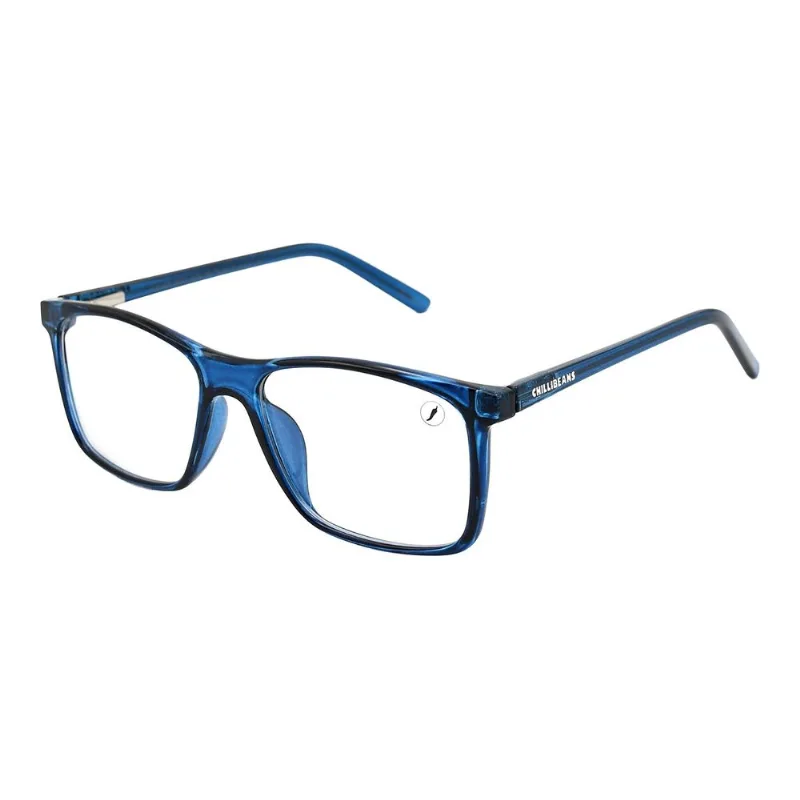 Armação Para Óculos de Grau Infantil Masculino Chilli Beans Quadrado Azul LV.KD.0064.0808