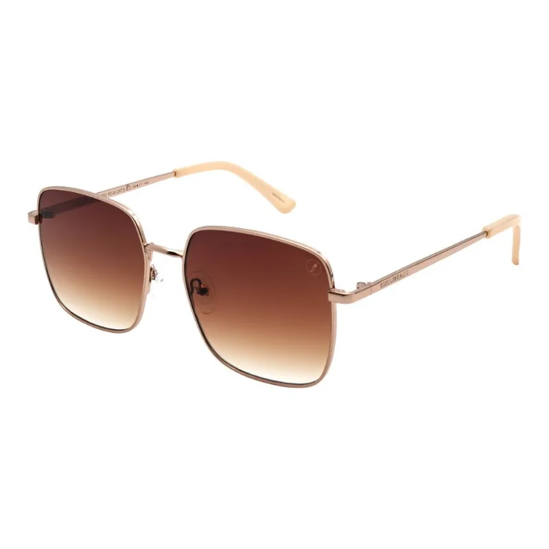 Óculos de Sol Feminino Chilli Beans Quadrado Metal Degradê Marrom OC.MT.4403.5702