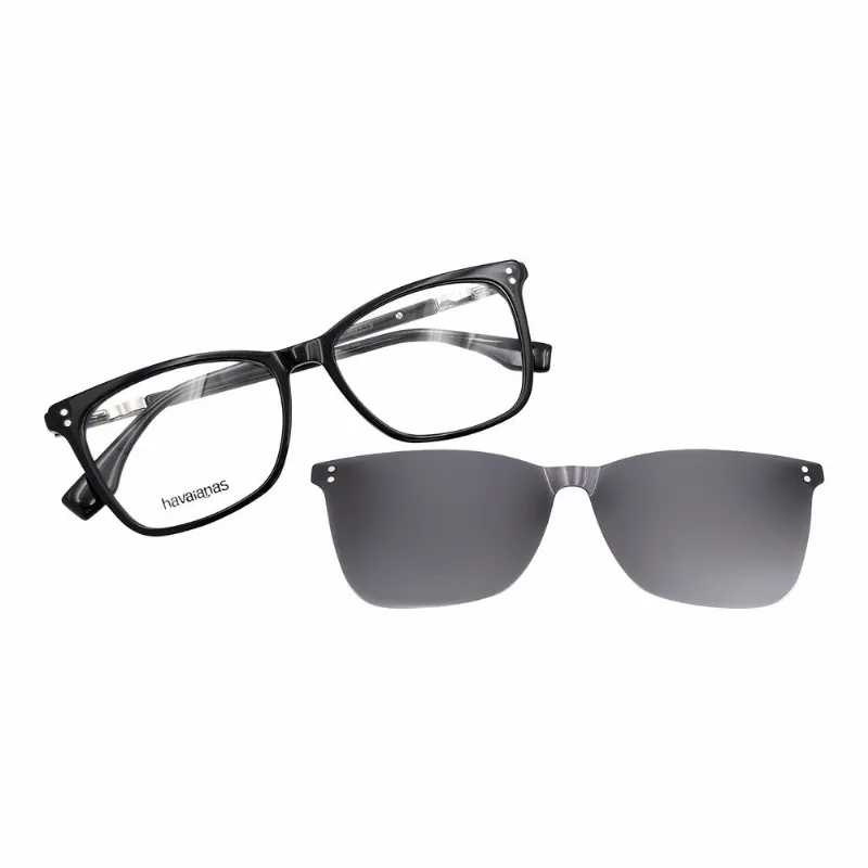 Armação Para Óculos de Grau Feminino Havaianas Multi Polarizado Degradê Preto ML.AC.0003.2001 M