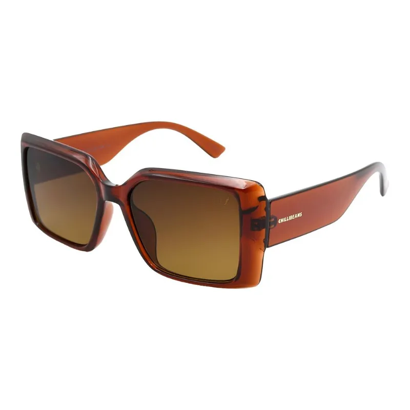 Óculos de Sol Feminino Chilli Beans Quadrado Degradê Marrom OC.CL.5605.5702 M
