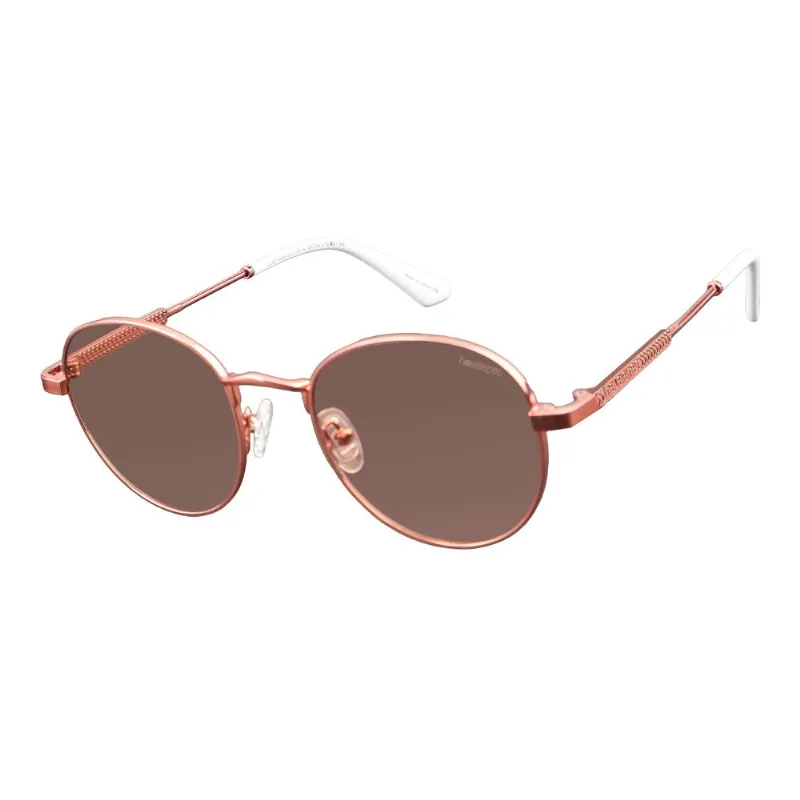 Óculos de Sol Feminino Havaianas Redondo Casual Marrom OC.MT.4439.0202