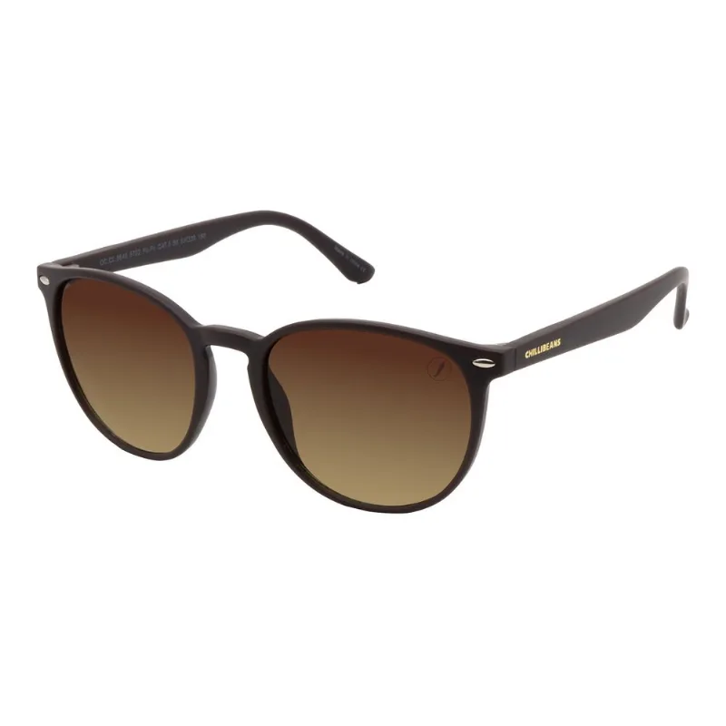 Óculos de Sol Masculino Chilli Beans Redondo Degradê Marrom OC.CL.5648.5702 M