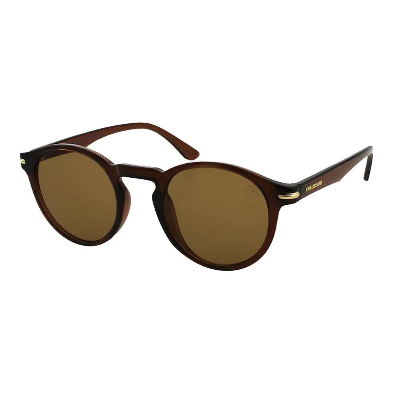 Óculos de Sol Masculino Chilli Beans Redondo Marrom OC.CL.5664.0202