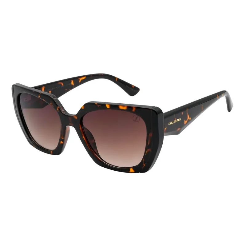 Óculos de Sol Feminino Chilli Beans Quadrado Marrom Escuro OC.CL.5670.5747 M