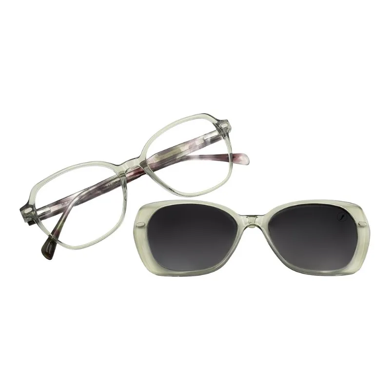 Armação Para Óculos de Grau Feminino Chili Beans Multi Polarizado Degradê Verde ML.AC.0004.8215 M