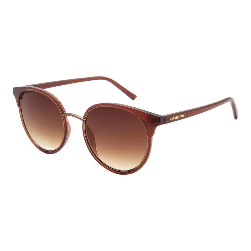Óculos de Sol Feminino Chilli Beans Redondo Marrom Degradê OC.CL.5827.5716