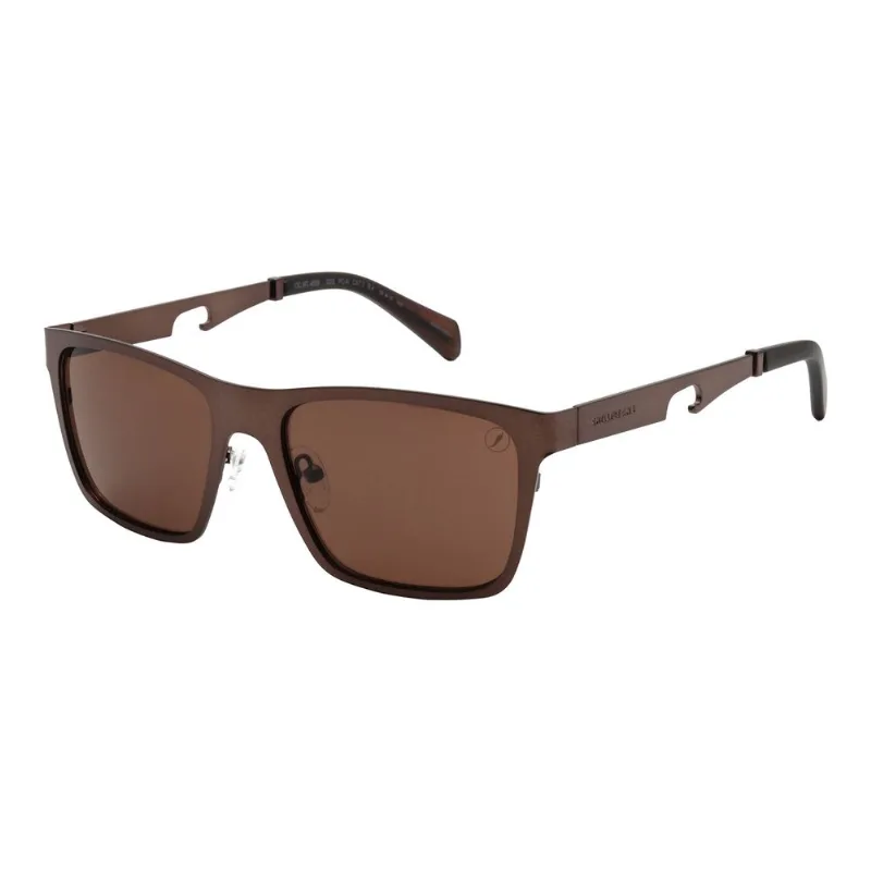 Óculos de Sol Masculino Rock In Rio Quadrado Abridor Marrom OC.MT.4669.0202