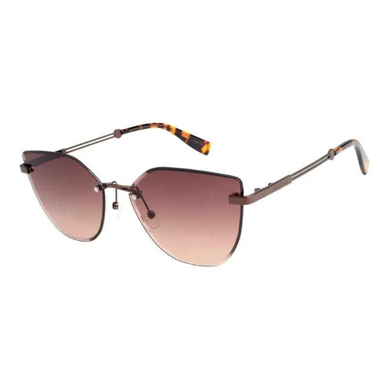 Óculos de Sol Feminino Rock in Rio Quadrado Degradê Marrom OC.MT.4675.5702