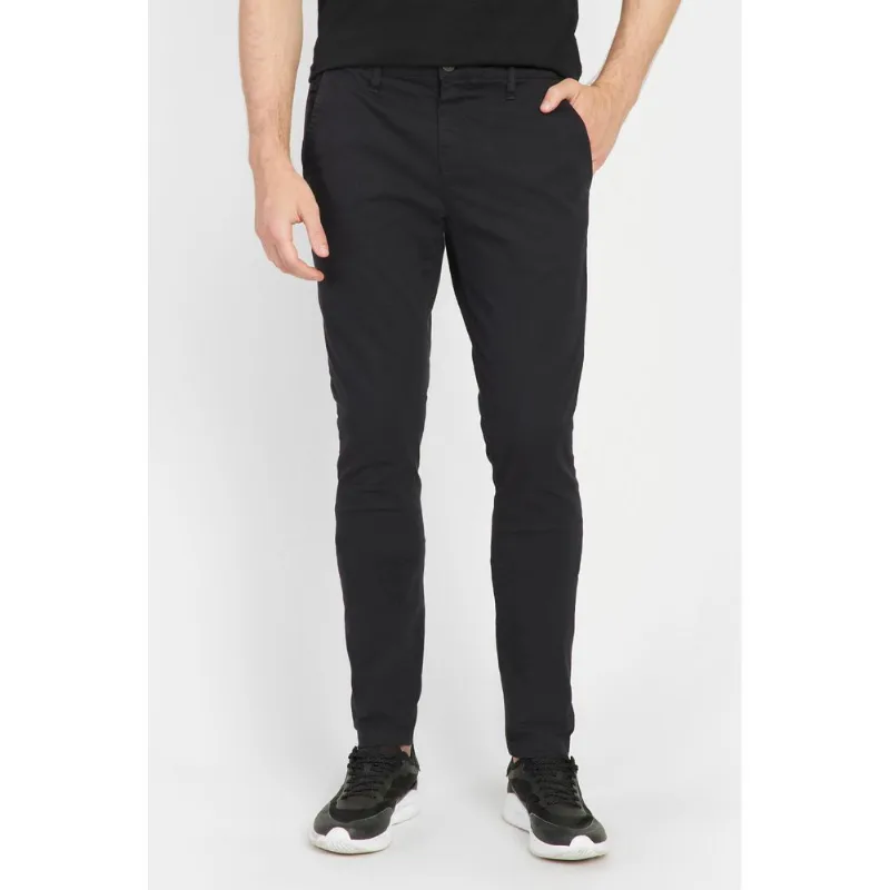 Calça Chino Bolso Reto Color Sólida Preto - 48