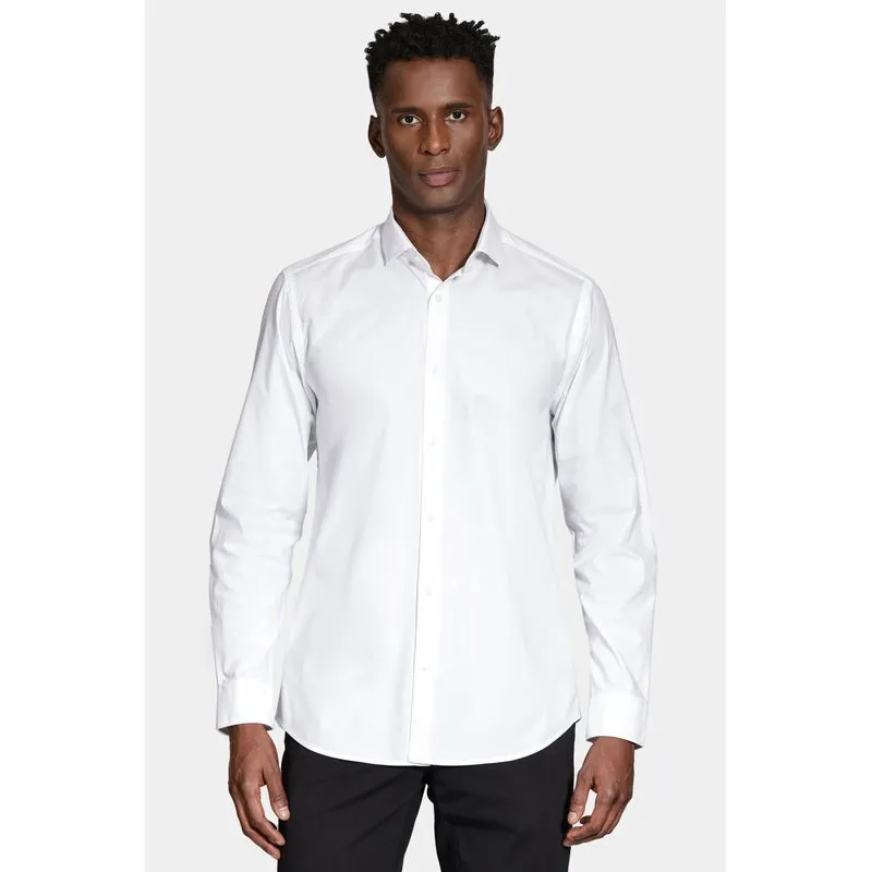 Camisa Social Manga Longa Slim Branco - 44