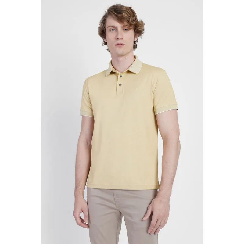 Polo Manga Curta Interlock Tech Amarelo - G