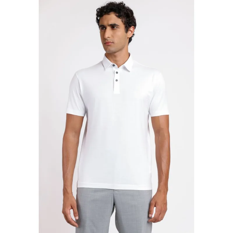 Polo Algodão Pima Logo Surton Branco - G