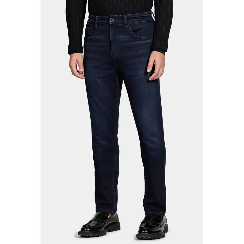 Calça Jeans Slim Especial Moletom Azul Escuro - 44