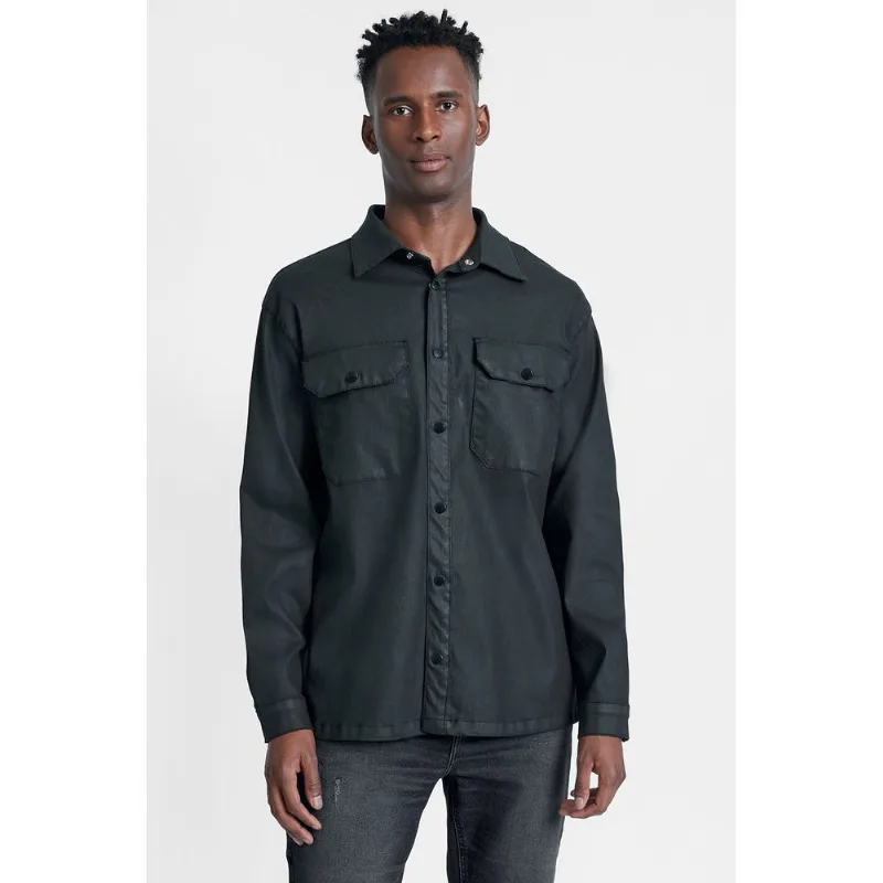 Jaqueta Overshirt Icon Resinada Preto - P