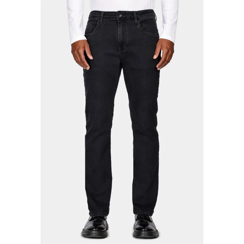Calça Jeans Regular Black Preto - 46