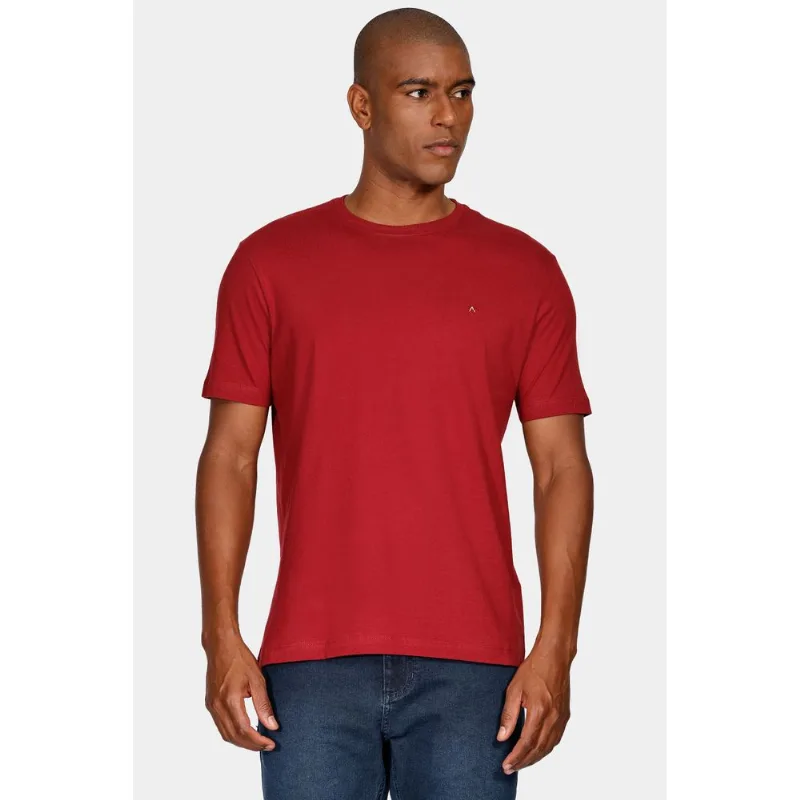 Camiseta Manga Curta Bordado Bordeaux - GG