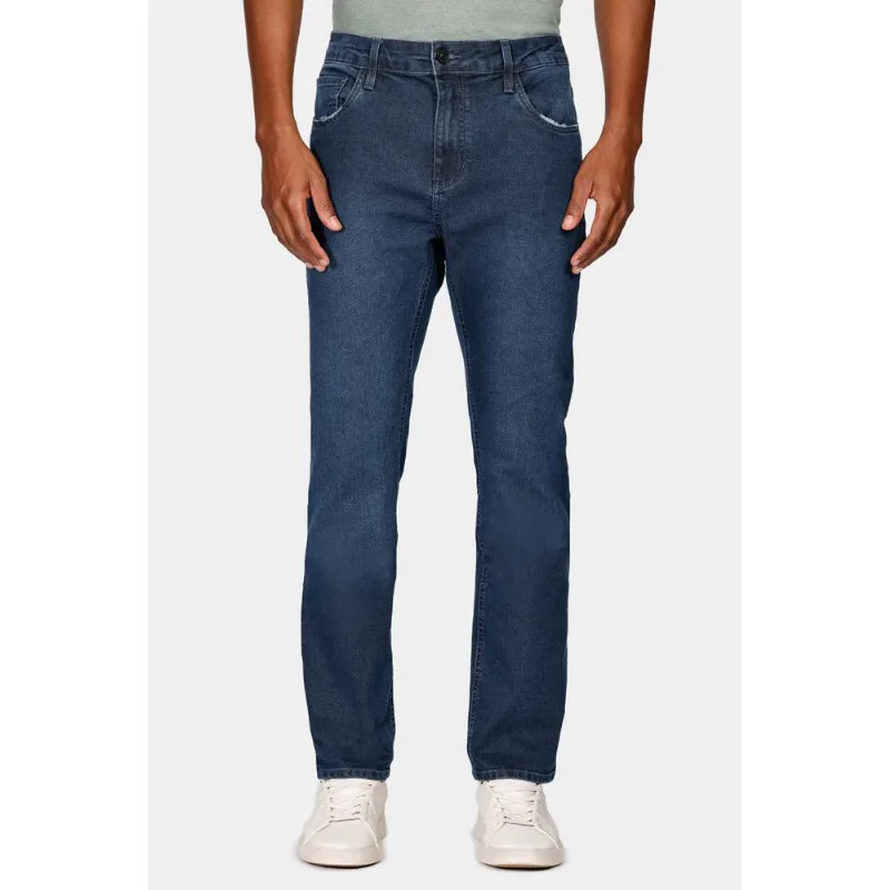 Calça Jeans Slim Stone Azul - 42