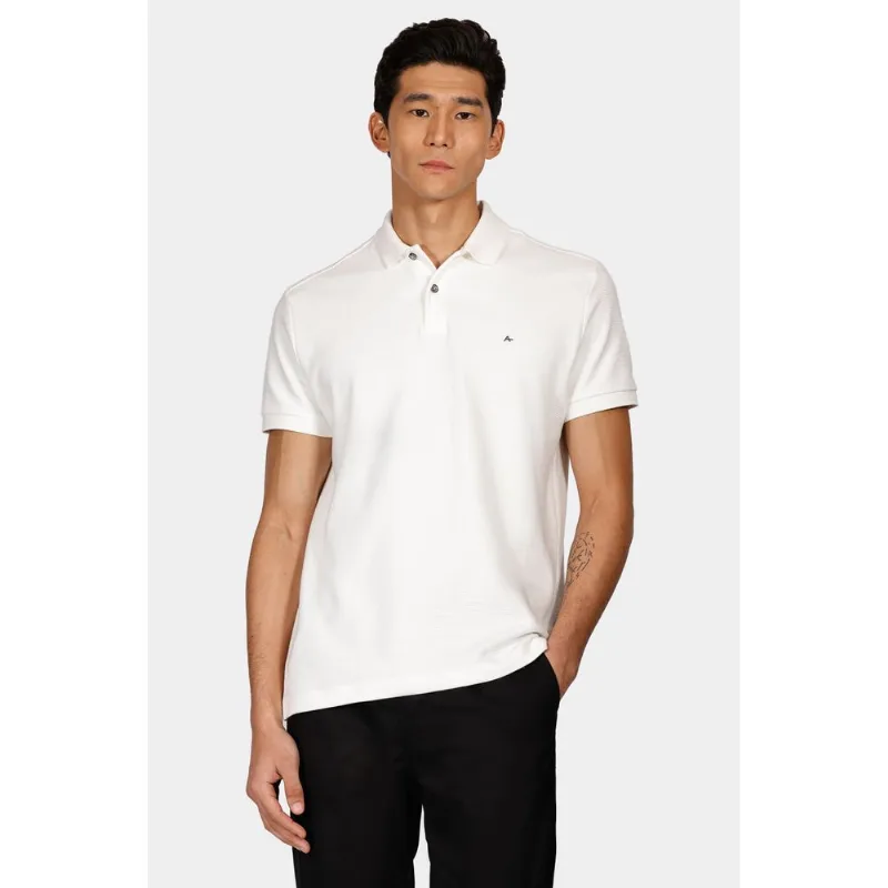 Polo Suedine Canelado Off White - GG