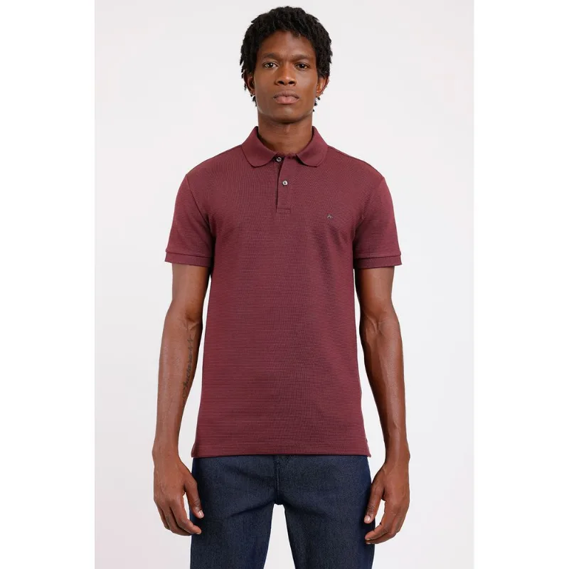 Polo Suedine Canelado Burgundy - M