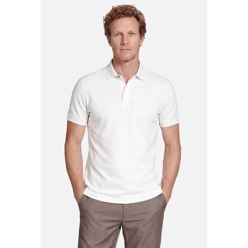 Polo Manga Curta Piquet Color Fix Off White - M