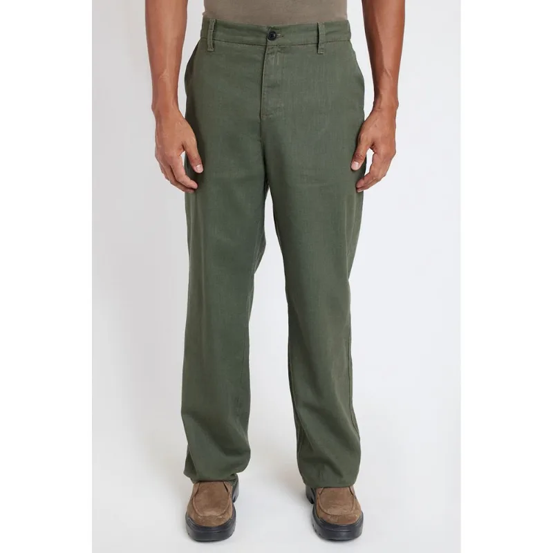 Calça Chino Ampla Rústica Verde - 48