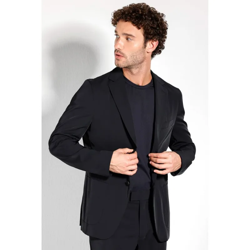Paletó Tech Twill Super Slim Preto - 44