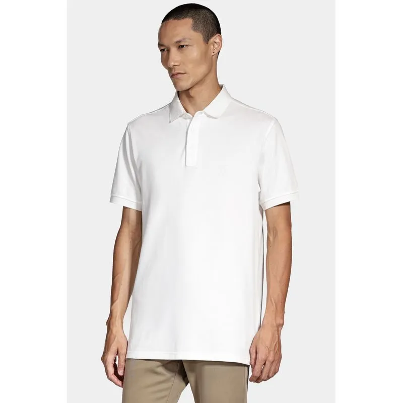 Polo Manga Curta Piquet Algodão Off White - XGG