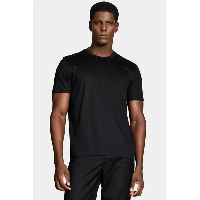 Camiseta Manga Curta Silk Blend Modal Preto - XGG