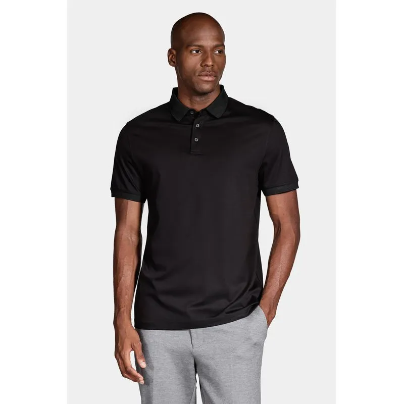 Polo Manga Curta Silk Blend Modal Preto - XGG