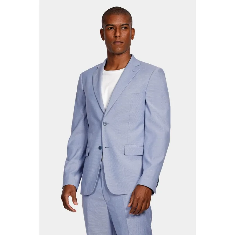 Paletó Oxford Super Slim Azul Claro - 48