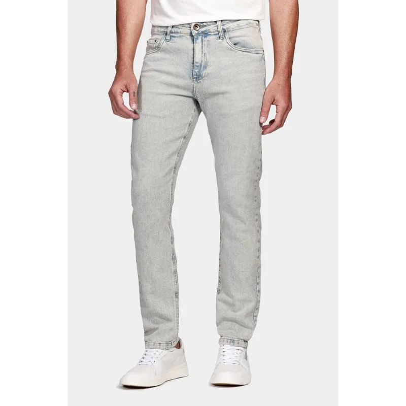 Calça Jeans Slim Vintage Delave Azul Claro - 46