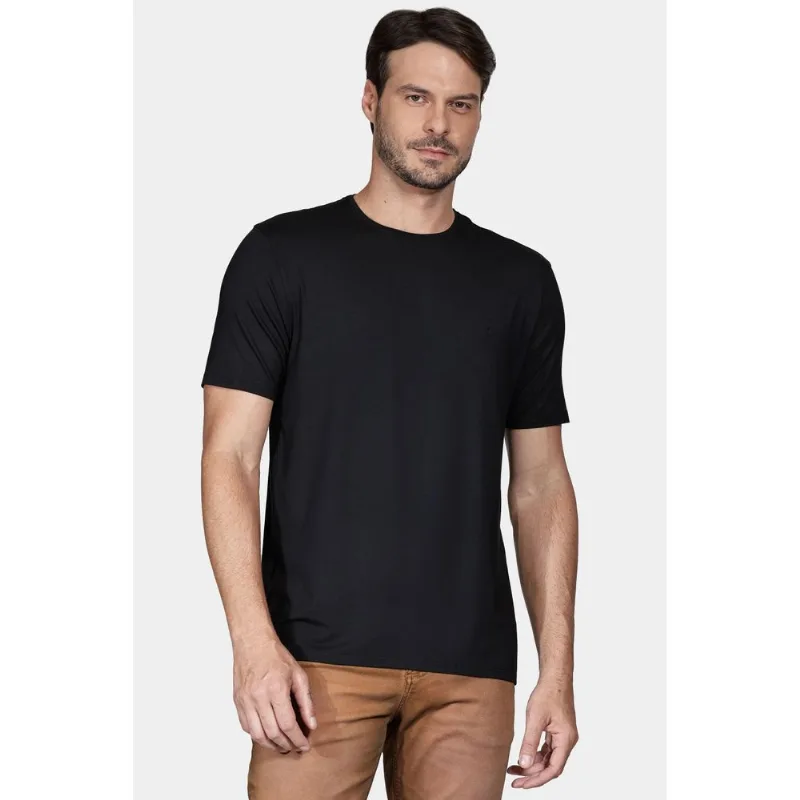 Camiseta Manga Curta Viscolycra Preto - M