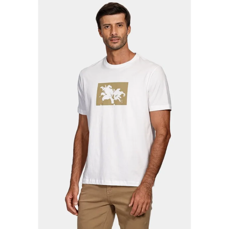 Camiseta Lírio Com Estampa Fotografia Off White - XGG