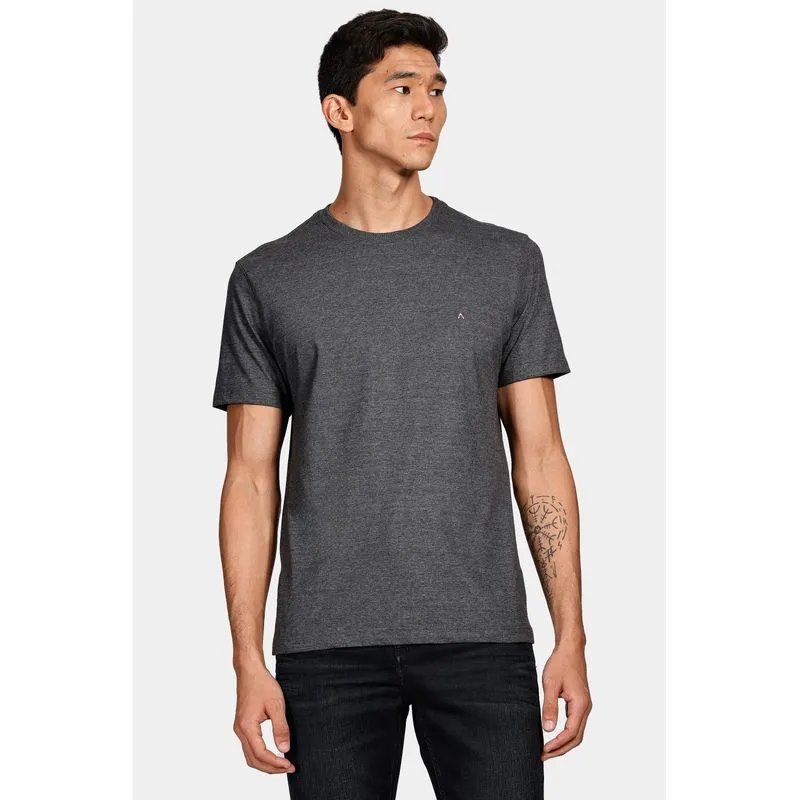 Camiseta Básica Manga Curta Grafite Mescla - G