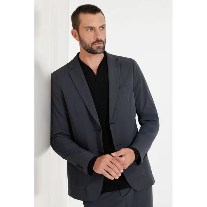 Paletó Tech Jacquard Marinho - 52