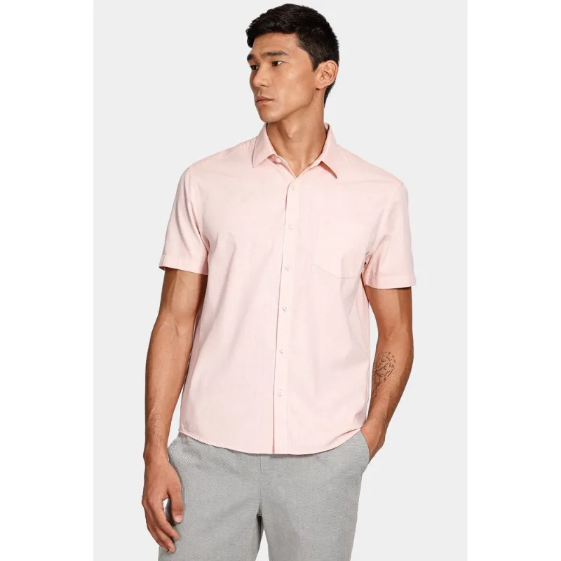Camisa Manga Curta Cosmo Regular Button-Down Lotte Com Bolso Laranja Claro - 5G