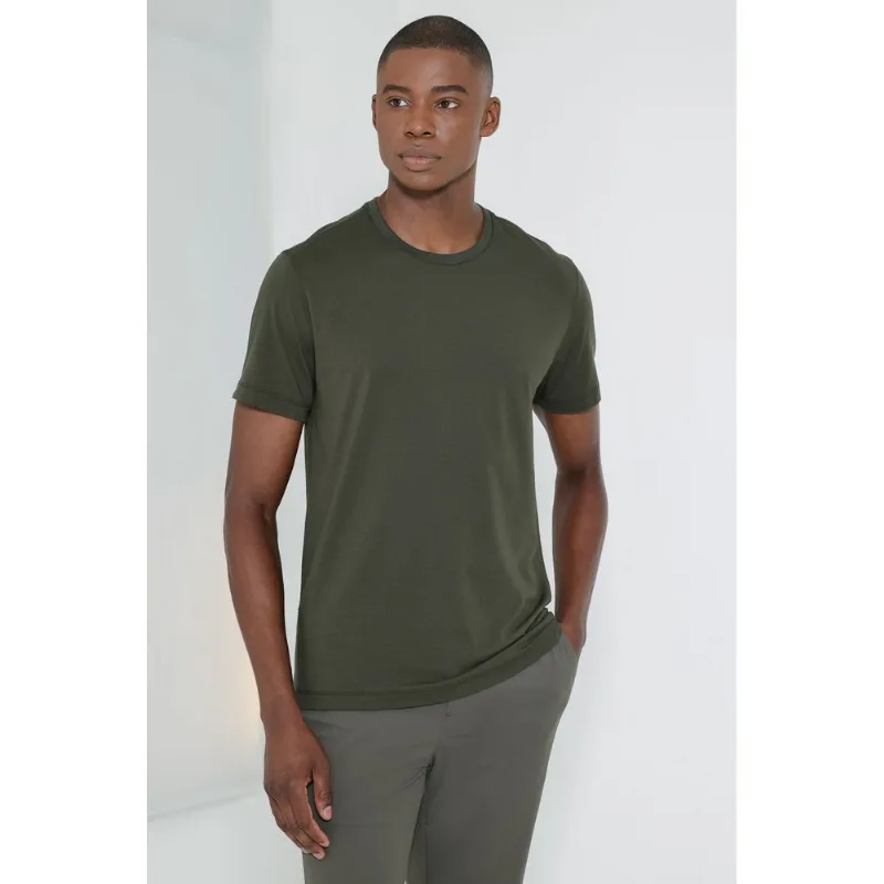 Camiseta Manga Curta Pima Performing Verde Escuro - M