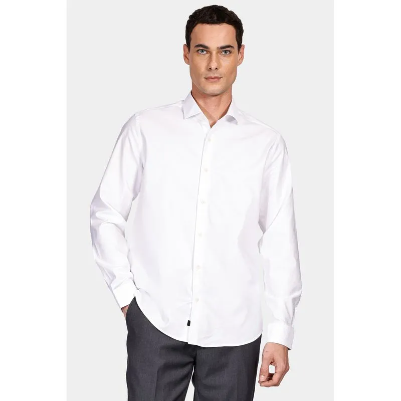 Camisa Slim Sarja Pima Stretch Bellagio Branco - XGG